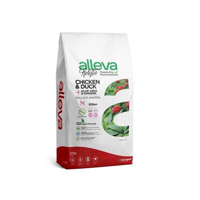 Alleva HOLISTIC cat kitten chicken & duck & aloe vera & gingseng 5 kg